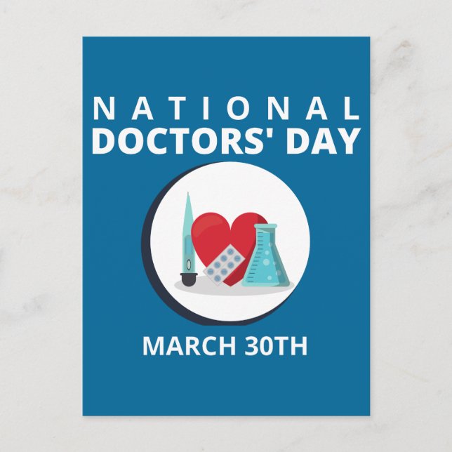 Carte Postale Journée nationale des médecins (Devant)