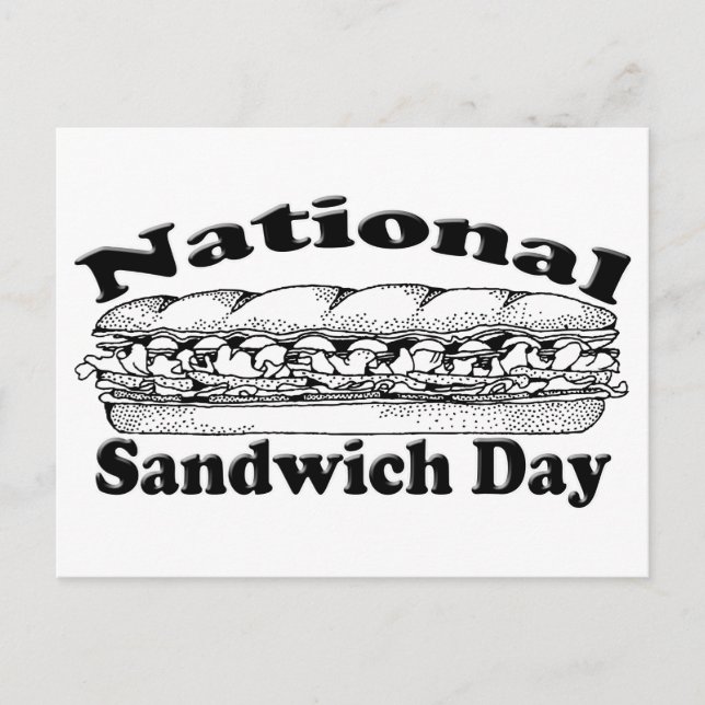 Carte Postale Journée nationale des sandwichs (Devant)
