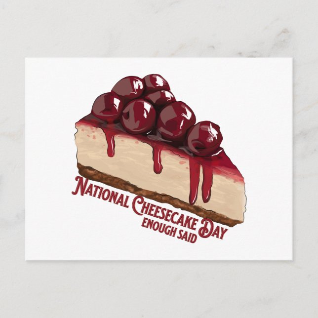 Carte Postale Journée nationale du gâteau au fromage (Devant)
