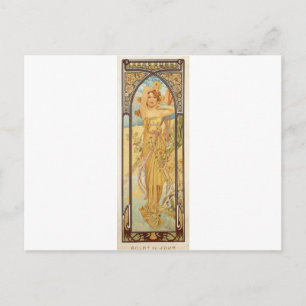 Carte Postale Journée par Alphonse Mucha
