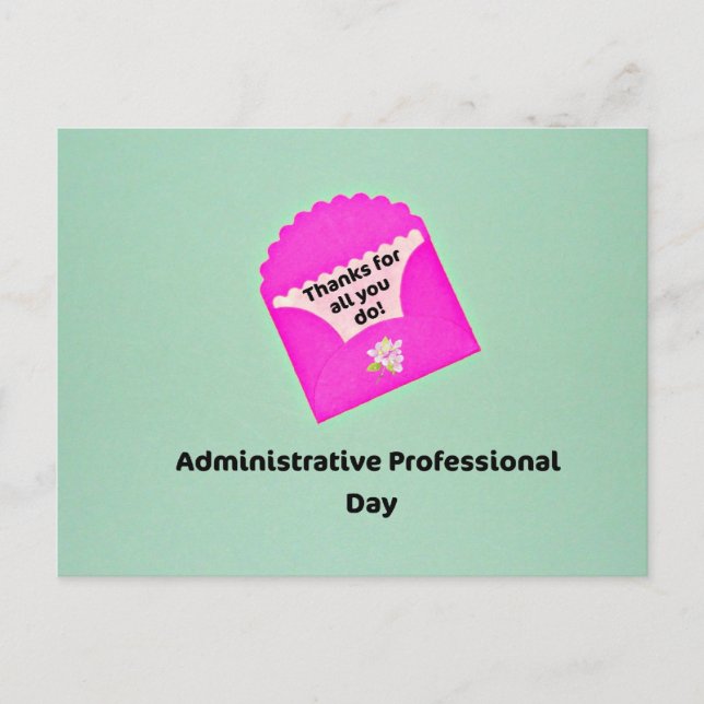 Carte Postale Journée professionnelle administrative (Devant)