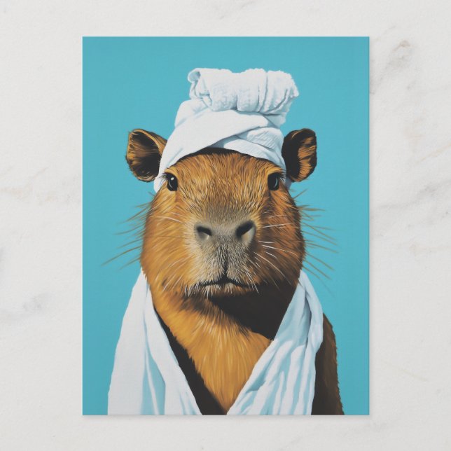 Carte Postale Journée Spa de Capybara (Devant)