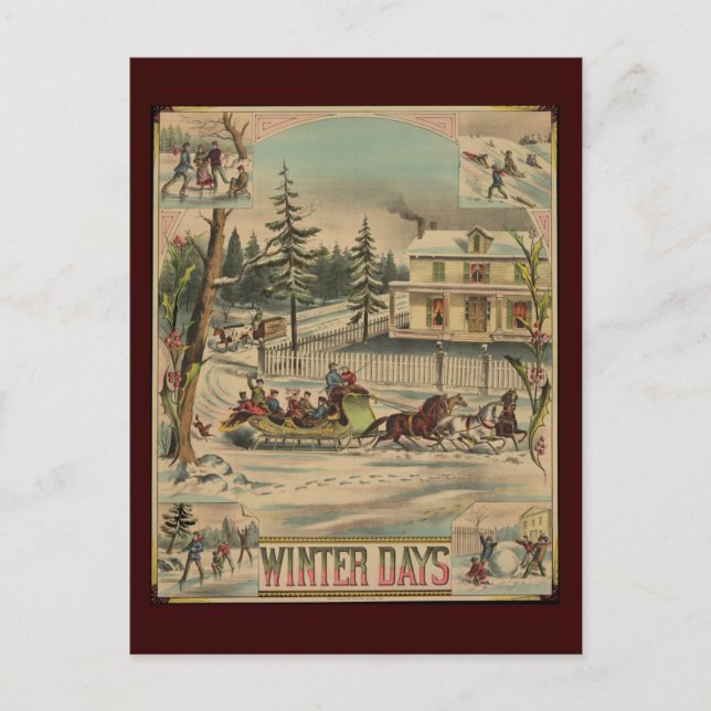 Carte Postale Jours d'hiver (Devant)