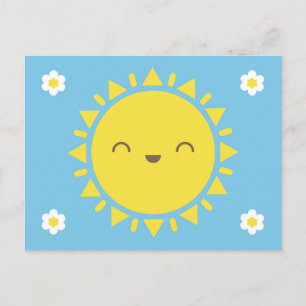 Carte Postale Jours ensoleillés de Kawaii
