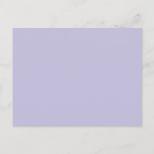 Carte Postale Jovely Lavender Pale Purple Solid Color Arrière -