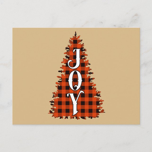 Carte Postale Joy Christmas Tree (Devant)