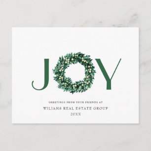 Carte Postale Joy Festive Holly Berry voeux Noël