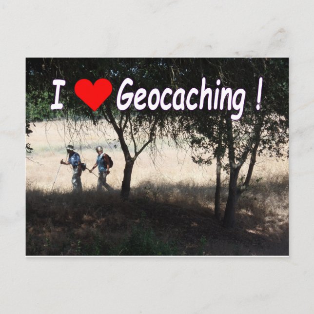 Carte postale Joy of Geocaching : Randonneurs (Devant)