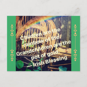 Carte Postale Joy of Grandchildren / pot d'or