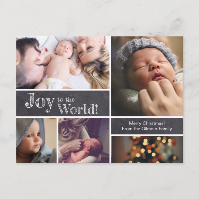 Carte Postale Joy to the World Baby's first Christmas Photo (Devant)