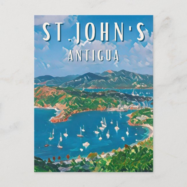 Carte Postale Joyau des Caraïbes : Saint John's (Devant)