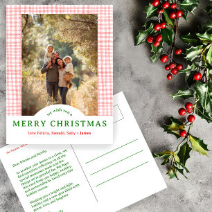 Carte Postale JOYE NOËL En vichy FÊTE PHOTO PERSONNALISÉE