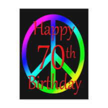 Carte postale Joyeuse 70e anniversaire