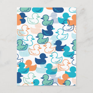 Carte Postale Joyeuse baignade une patte de canards Motif III