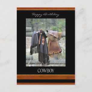 Carte postale Joyeuse Cowboy Anniversaire