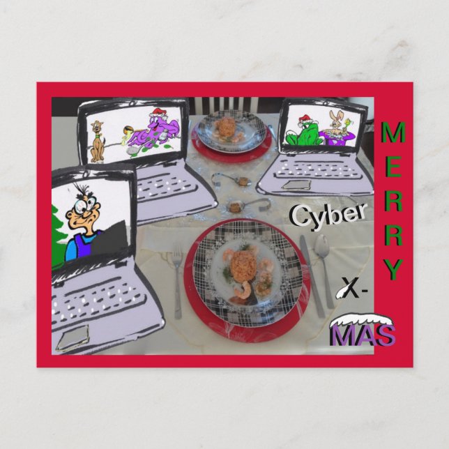 Carte postale Joyeuse Cyber X-Mas (Devant)