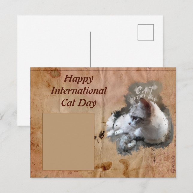 Carte postale Joyeuse de la Journée Internationale (Devant / Derrière)