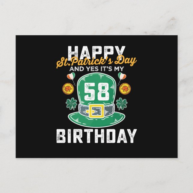 Carte Postale Joyeuse Fête De La Saint-Patrick Et Oui C'est Mon  (Devant)