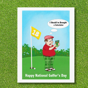 Carte Postale Joyeuse Fête des Golfeurs Humour 10 Avril