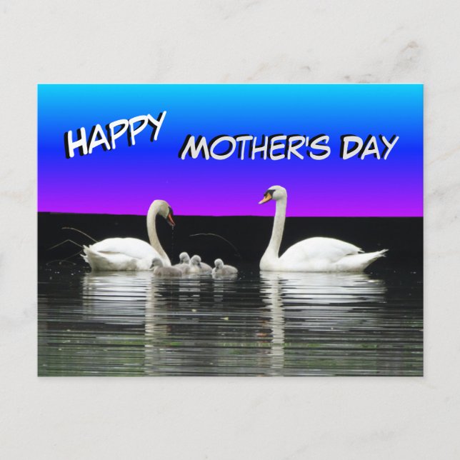 Carte postale Joyeuse Fête des Mères de la famille (Devant)