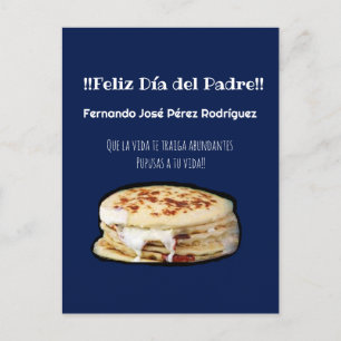 Carte Postale Joyeuse Fête des Pères pour le Gourmand de Pupusas