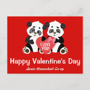 Carte Postale Joyeuse fête des Valentines de votre école materne