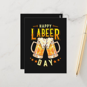 Carte Postale Joyeuse Fête du Travail Bière Drôle
