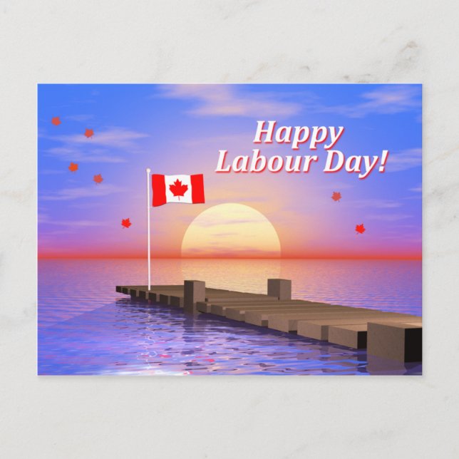 Carte Postale Joyeuse fête du travail Canada Dock (Devant)