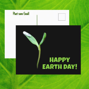 Carte Postale Joyeuse Journée de la Terre Nouvelle Croissance Je