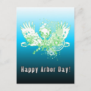 Carte Postale Joyeuse Journée de l'Arbour ! : arbre hi-fi