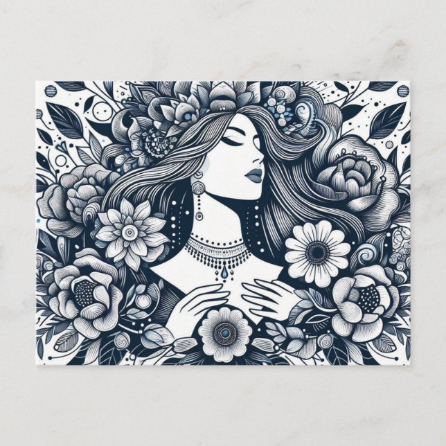 Carte Postale Joyeuse Journée des femmes pour honorer les femmes (Devant)