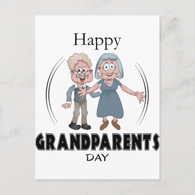 Carte postale Joyeuse Journée des grands-parents (Devant)