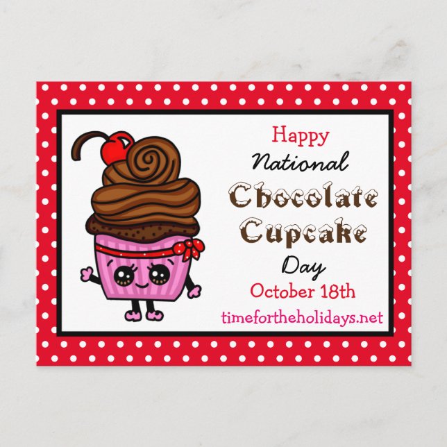 Carte Postale Joyeuse Journée nationale de la cupcake - 18 octob (Devant)