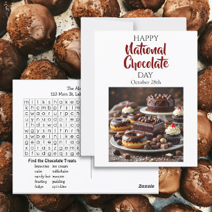 Carte Postale Joyeuse Journée nationale du chocolat   28 octobre