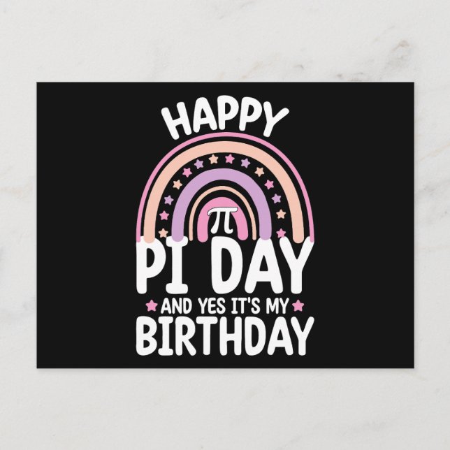 Carte Postale Joyeuse Journée Pi Et Oui C'est Mon Anniversaire M (Devant)