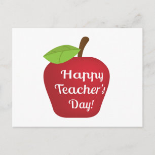 Carte Postale Joyeuse pomme du jour du professeur