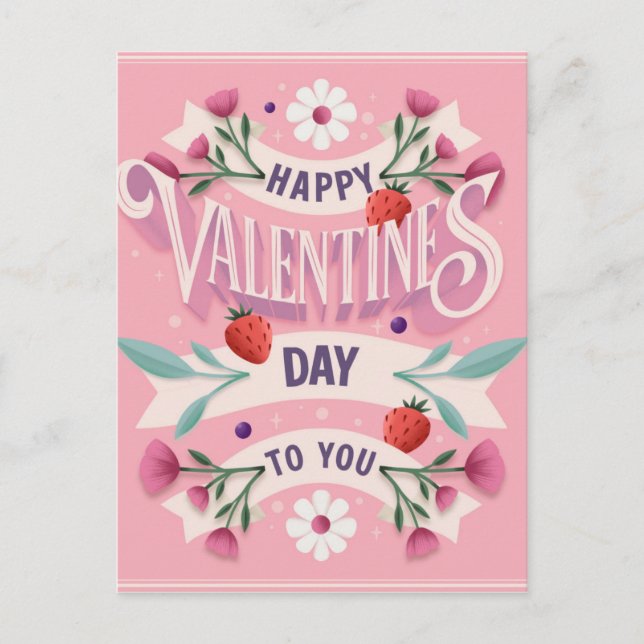 Carte Postale Joyeuse Saint Valentin à Vous (Devant)