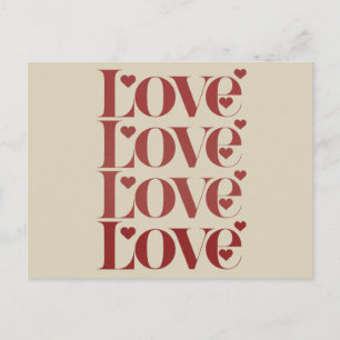 Carte Postale Joyeuse Saint-Valentin Amour Couple 