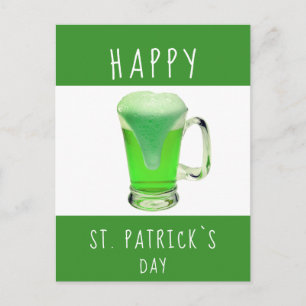 Carte Postale Joyeuse St. Patrick bière verte