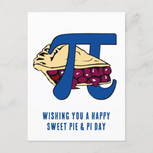 Carte Postale Joyeuse tarte à la cerise douce PI JOUR