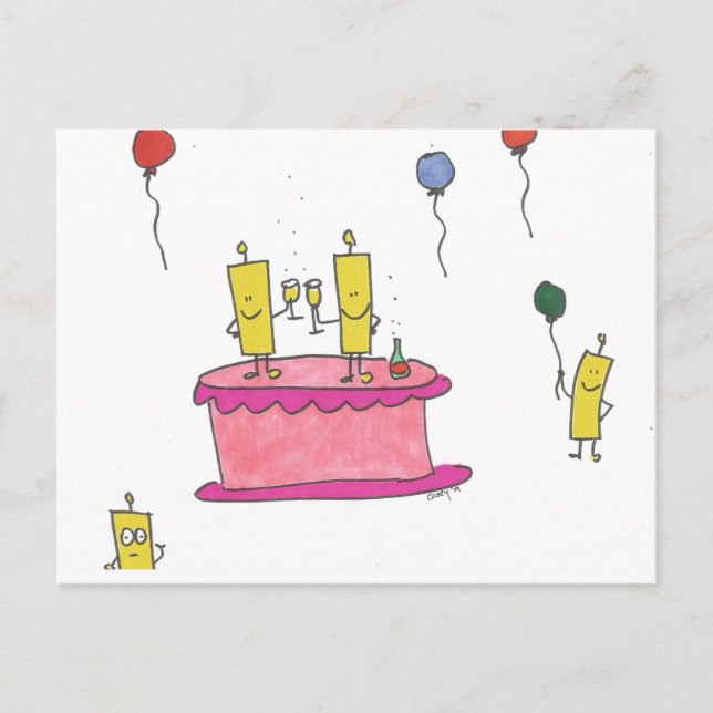 Carte Postale Joyeuses bulles pour vous Anniversaire (Devant)