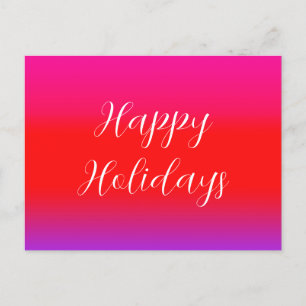 Carte Postale Joyeuses Festive Magenta Rouge violet Ombre