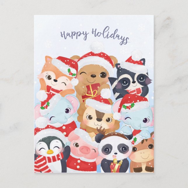 Carte postale Joyeuses Fêtes (Devant)