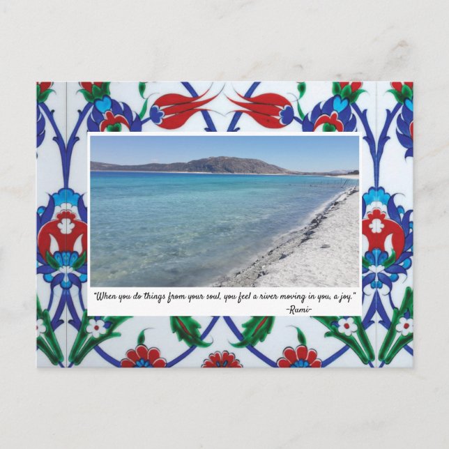 Carte Postale Joyeuses Fêtes avec souvenirs et citations de Rumi (Devant)
