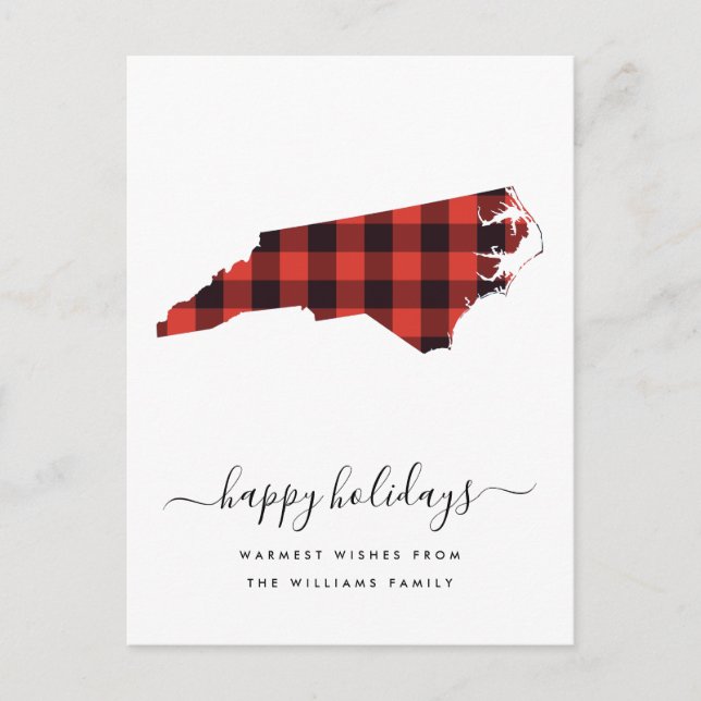 Carte Postale Joyeuses fêtes | Caroline du Nord Chaude (Devant)
