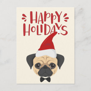 Carte Postale Joyeuses fêtes - Joli Carlin Noël