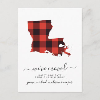 Carte Postale Joyeuses fêtes | Nous avons déménagé | Louisiana