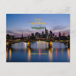 Carte Postale Joyeuses Fêtes, Pont de Francfort,