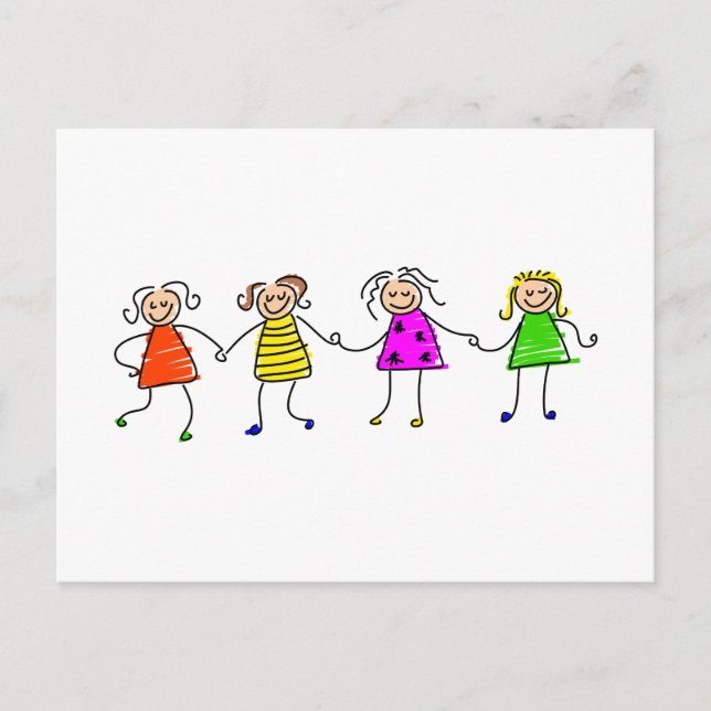 Carte Postale Joyeuses filles (Devant)