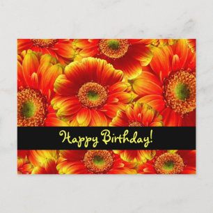 Carte Postale Joyeuses fleurs d'anniversaire